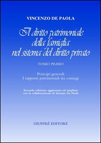 Il diritto patrimoniale della famiglia nel sistema del diritto privato. Vol. 1: Principi generali. I rapporti patrimoniali tra coniugi