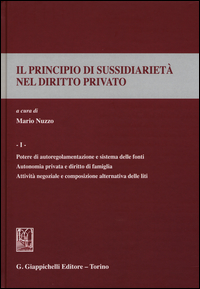 Il principio di sussidiarietà nel diritto privato. Vol. 1: Potere di autoregolamentazione e sistema delle fonti. Autonomia privata e diritto di famiglia. Attività negoziale e composizione alternativa delle fonti