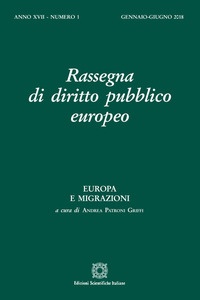 Rassegna di diritto pubblico europeo. Vol. 1: Europa e migrazioni