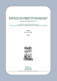 Rivista di diritto romano. Nuova serie. Vol. 23