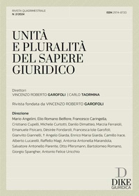 Unità e pluralità del sapere giuridico. Vol. 2