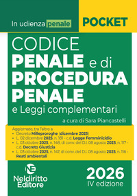 Codice penale e di procedura penale normativo in udienza 2026