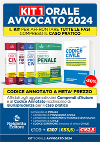 Speciale Orale Avvocato kit 4 compendi (Civile + Procedura civile + Ordinamento forense + Penale + Codice Civile Annotato 2023)