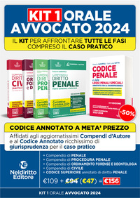 Speciale Orale Avvocato kit 4 compendi (Civile, Penale, Procedura Penale, Ordinamento forense + Codice Penale Annotato 2023)