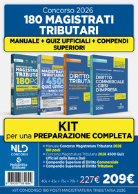 Kit concorso 180 Magistrati Tributari. Manuale di teoria per la prova preselettiva + 4500 quiz ufficiali della banca dati + Compendio superiore di diritto Tributario + Compendio superiore di diritto Commerciale e della crisi d'Impresa